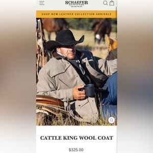 Schaefer Outfitters Cattle King Wool Coat Oatmeal Brown